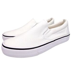 THE FASHION SUPPLY Carolina Slip On Sneaker White Canvas Women Size 8